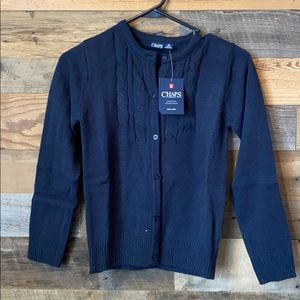 Girls Navy Blue Chaps Sweater. NWT.